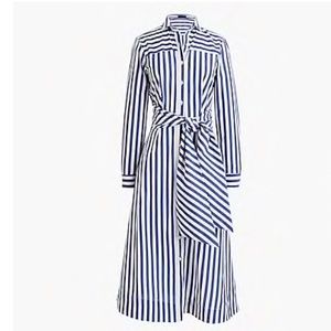J Crew Tie Waste Shirt Dress